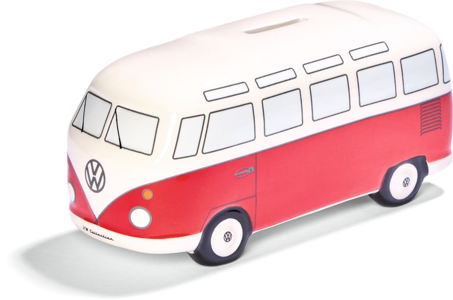 VW Bulli Spardose rot