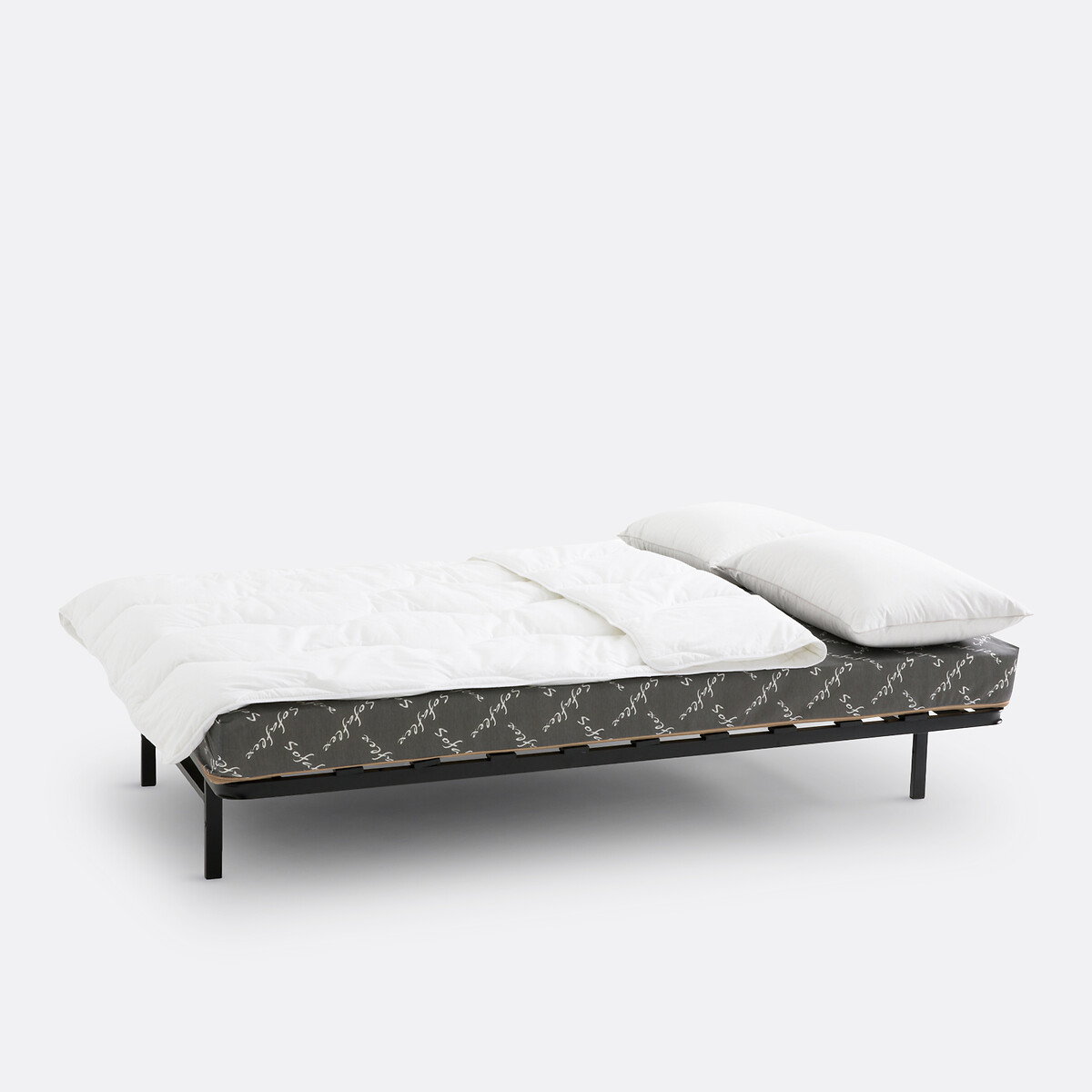 SO'HOME<br>Sofá-cama Click-clack, espuma de 14 cm, 18 ripas, Derek