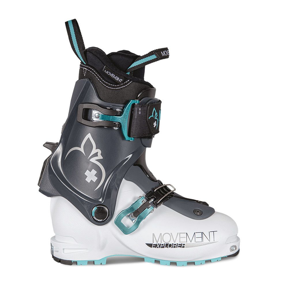 Movement EXPLORER BOOTS - Chaussures ski freerando Femme white/grey/turquoise ultralon
