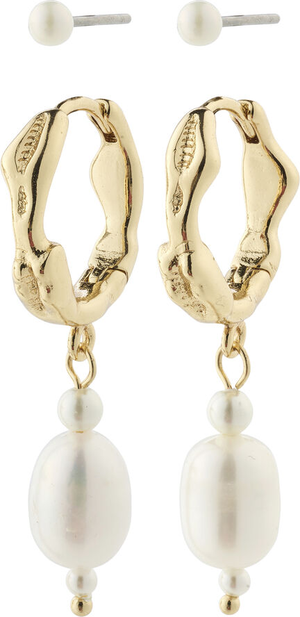 Pilgrim CONSTANCE earrings 2-in-1 set gold-plated Guld