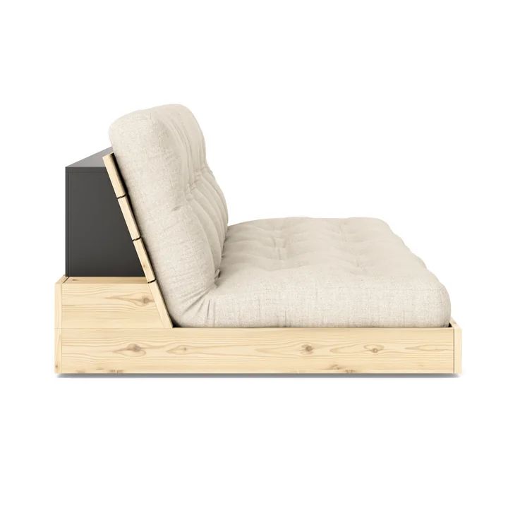 Karup Design - Base Schlafsofa, Kiefer klar lackiert / charcoal