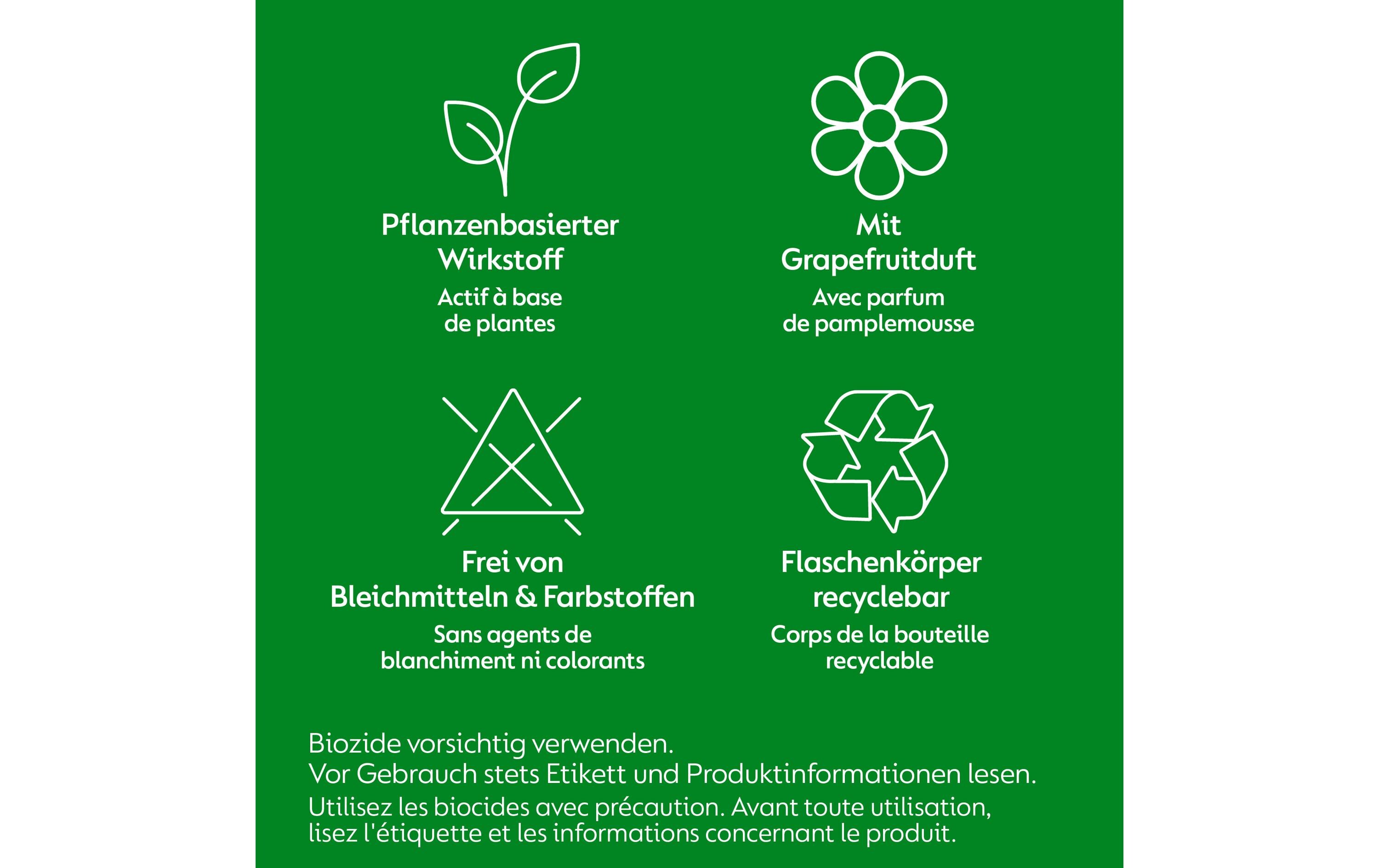 Allzweckreiniger Spray Grapefruit 0.5 lReinigungsspray mit Grapefruitduft für eine hygienische Reinigung