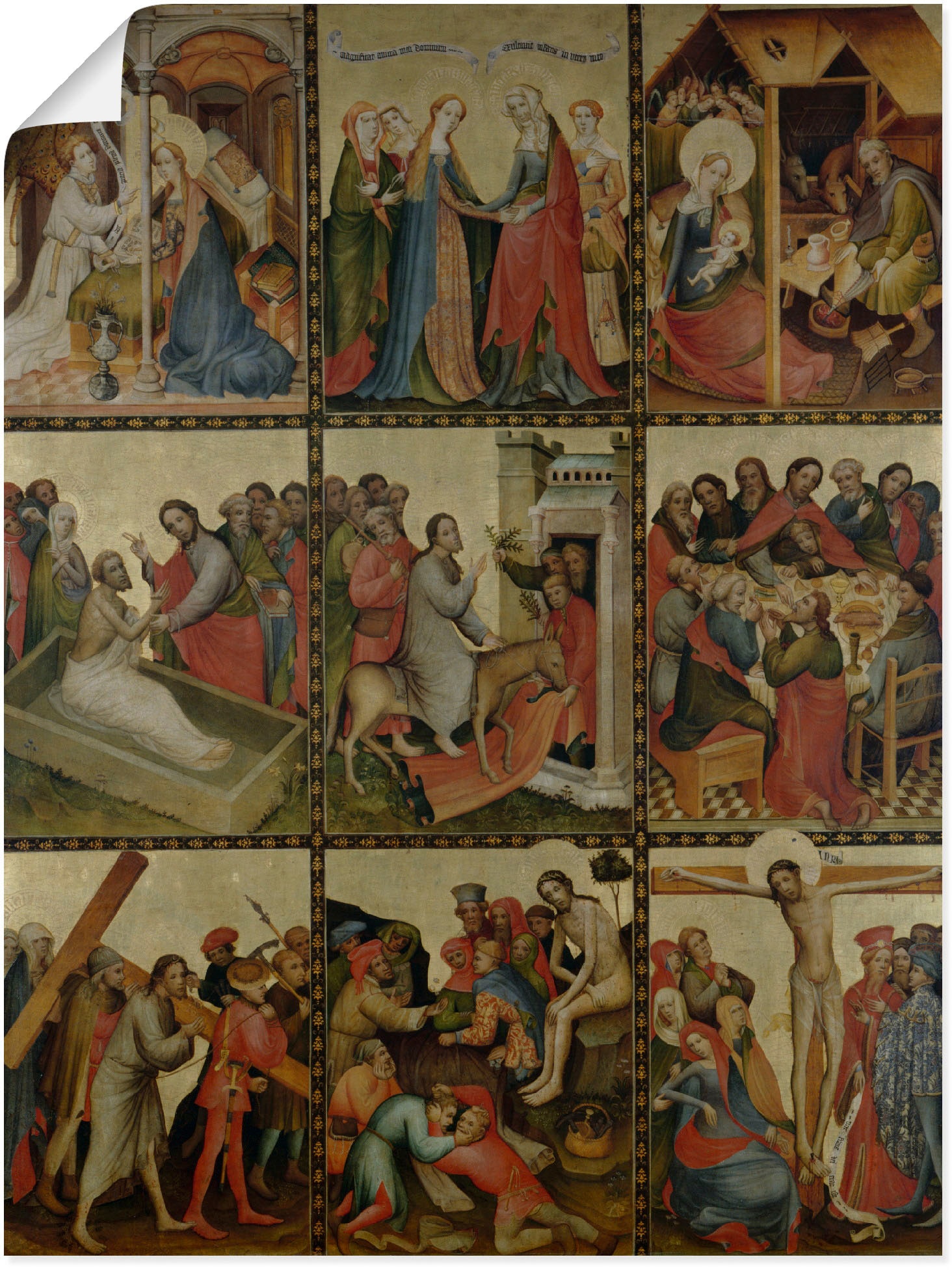 Artland Kunstdruck »Goldene Tafel. Aussenflügel II« Religion 1 Stk. tlg. als Leinwandbild, Wandaufkleber oder Poster in versch. Grössen