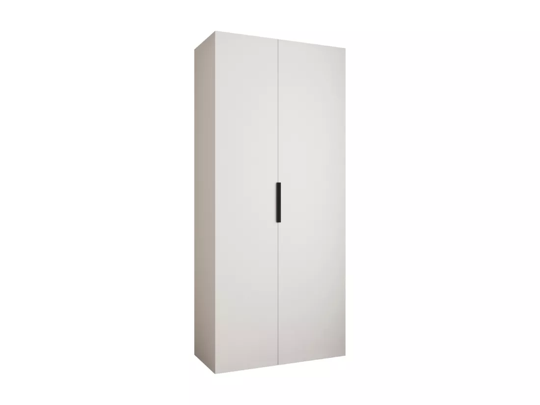 Armoire à portes battantes Como 4 245,5/110/40 2 portes (blanc/noir)