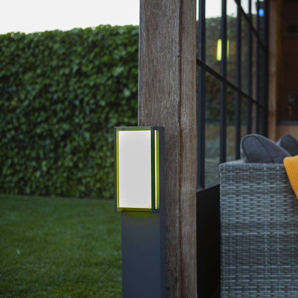 LED-padverlichting Qubo in antraciet 16W 1200lm IP54