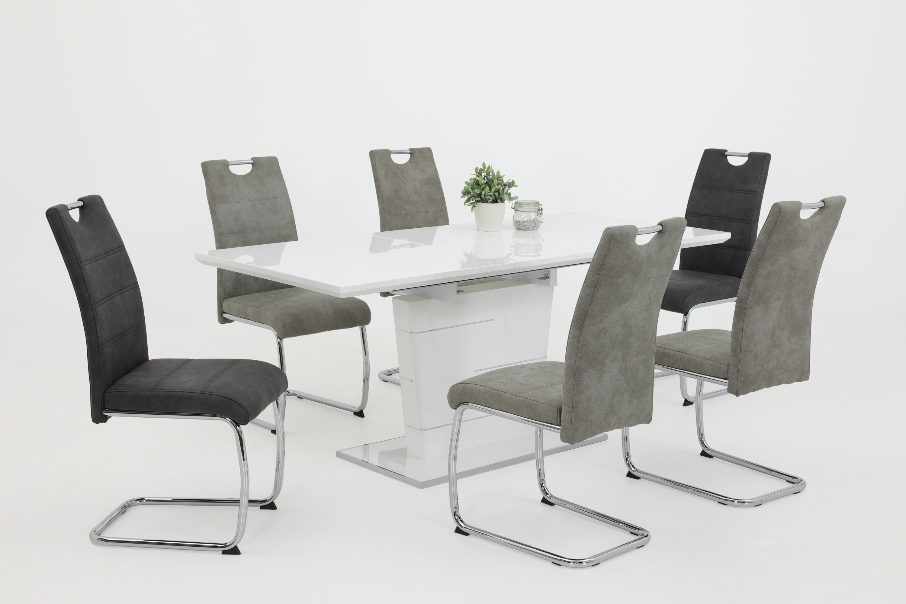 Freischwinger FLORA II 4er Set grau