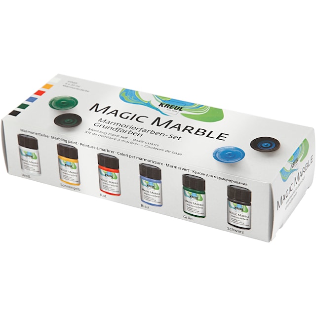 Magisk marmoreringsmaling, standardfarger, 6x20 ml/ 1 pk.