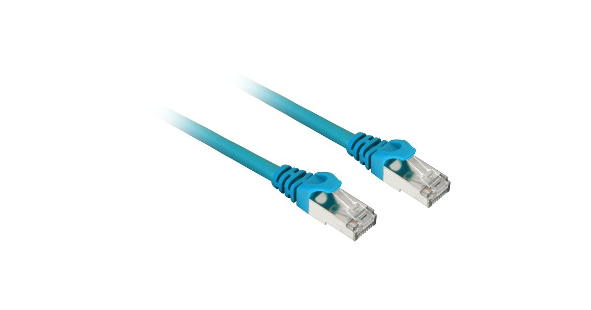 SharkoonPatchkabel SFTP, RJ-45 met Cat.7a  (Blauw, 10 meter, Ruwe kabel)