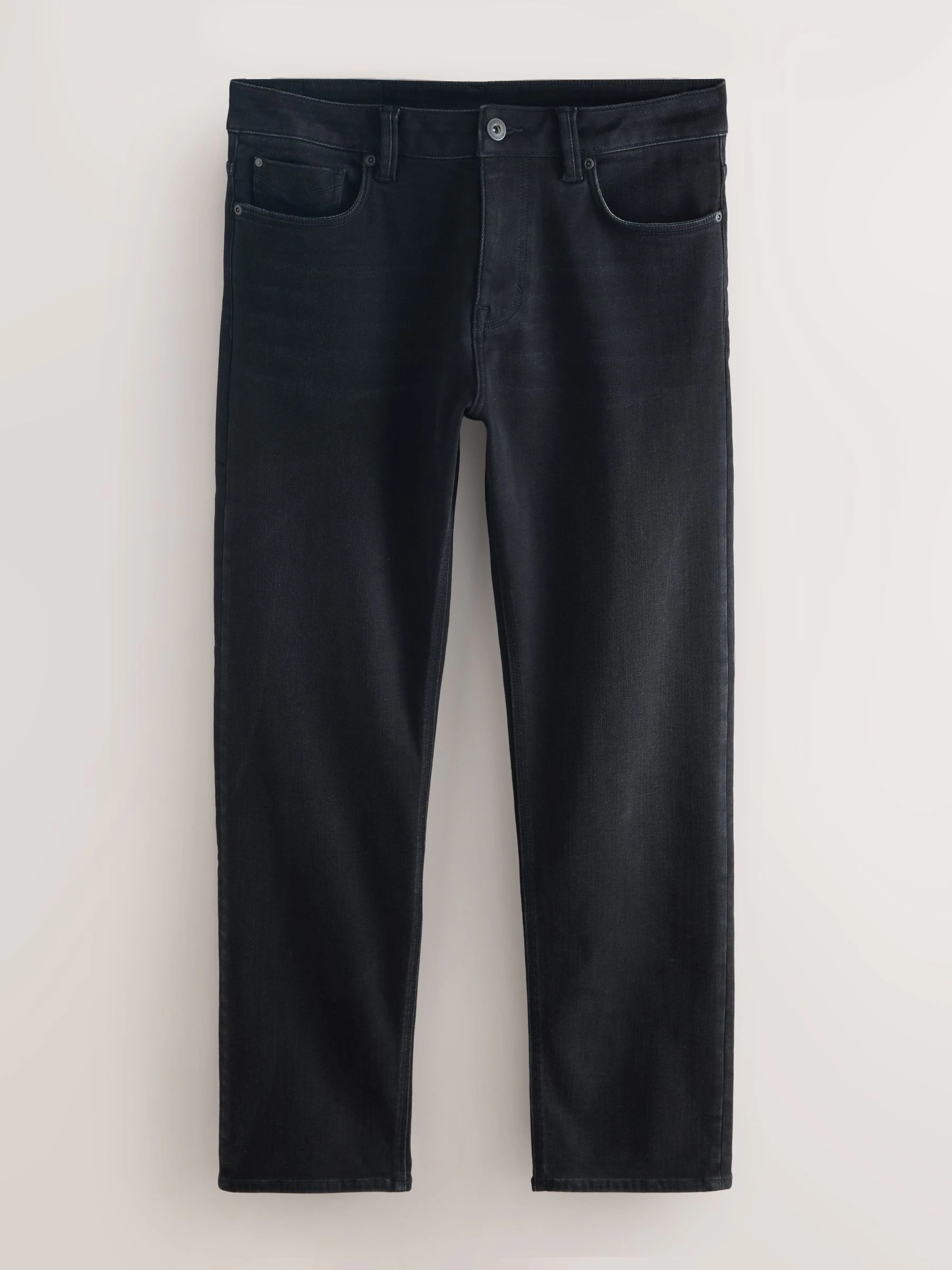 Zwart - ThermoGen - Straight fit - Motionflex jeans