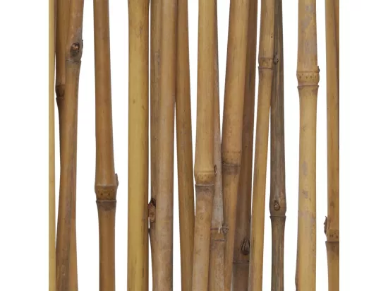 Paravent en bois et tiges de bambou