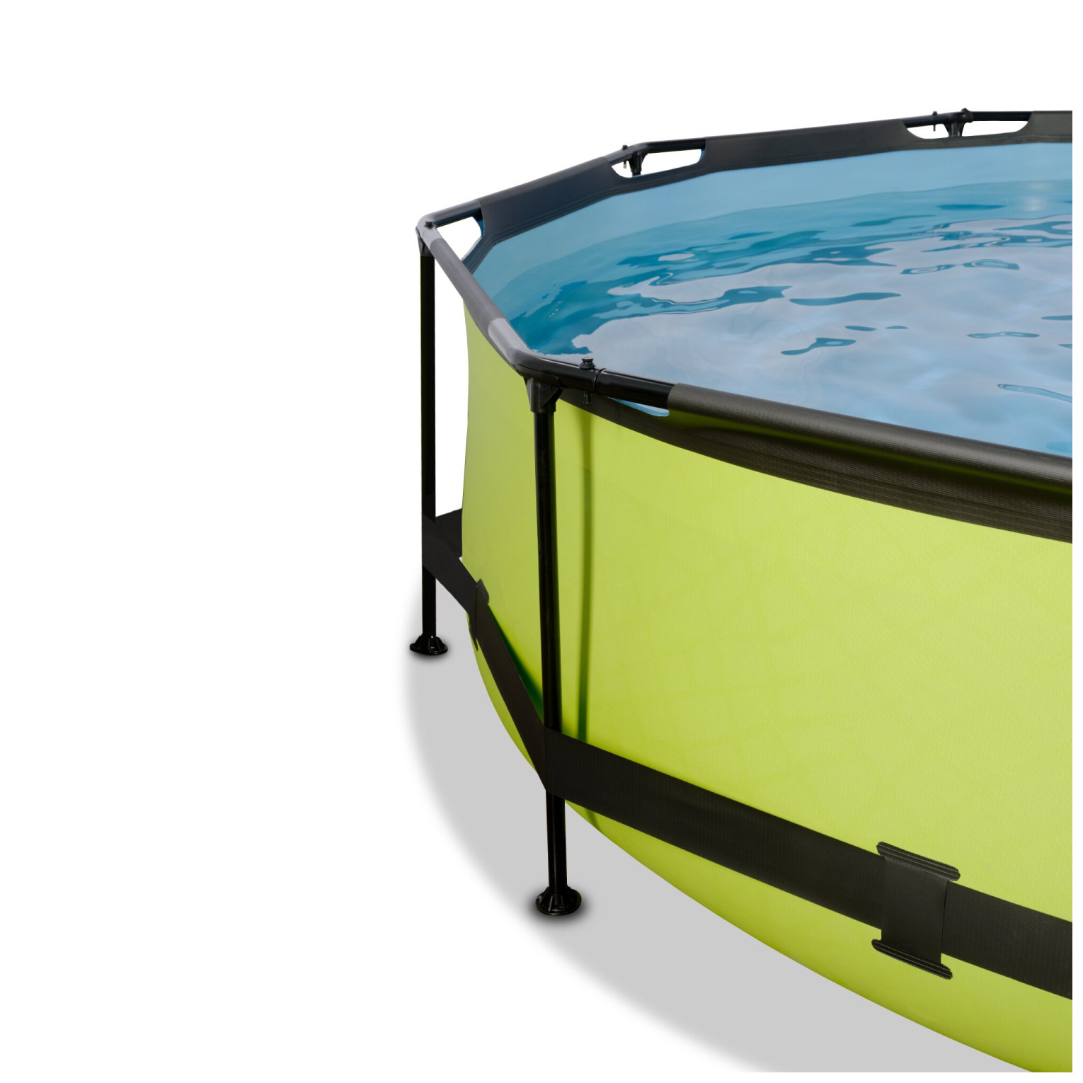 EXIT Lime zwembad ø360x76cm met filterpomp en overkapping -