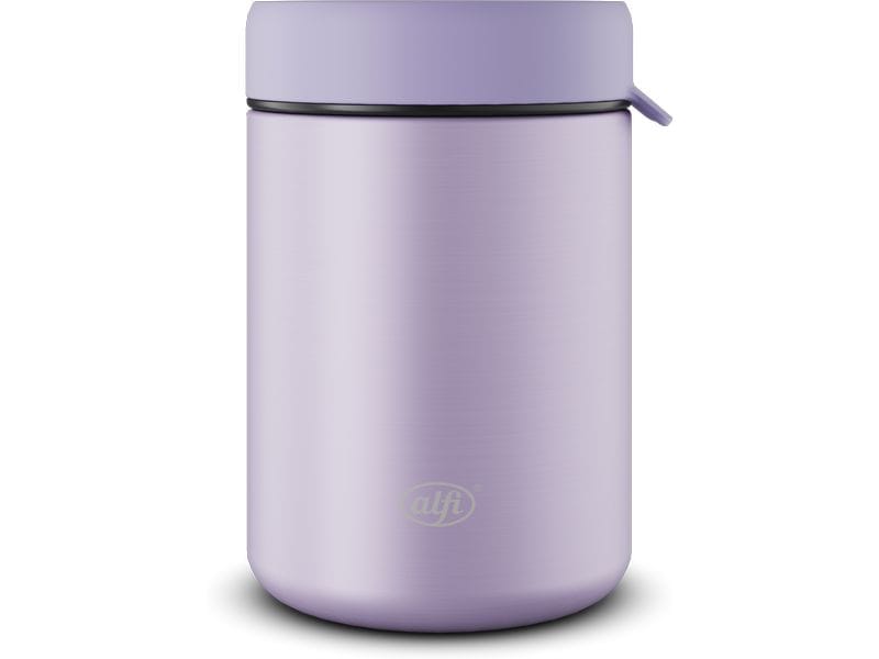 Alfi Thermo-Foodbehälter 0.35 l, Lavendel Outdoor-Behälter aus Edelstahl mit Göffel