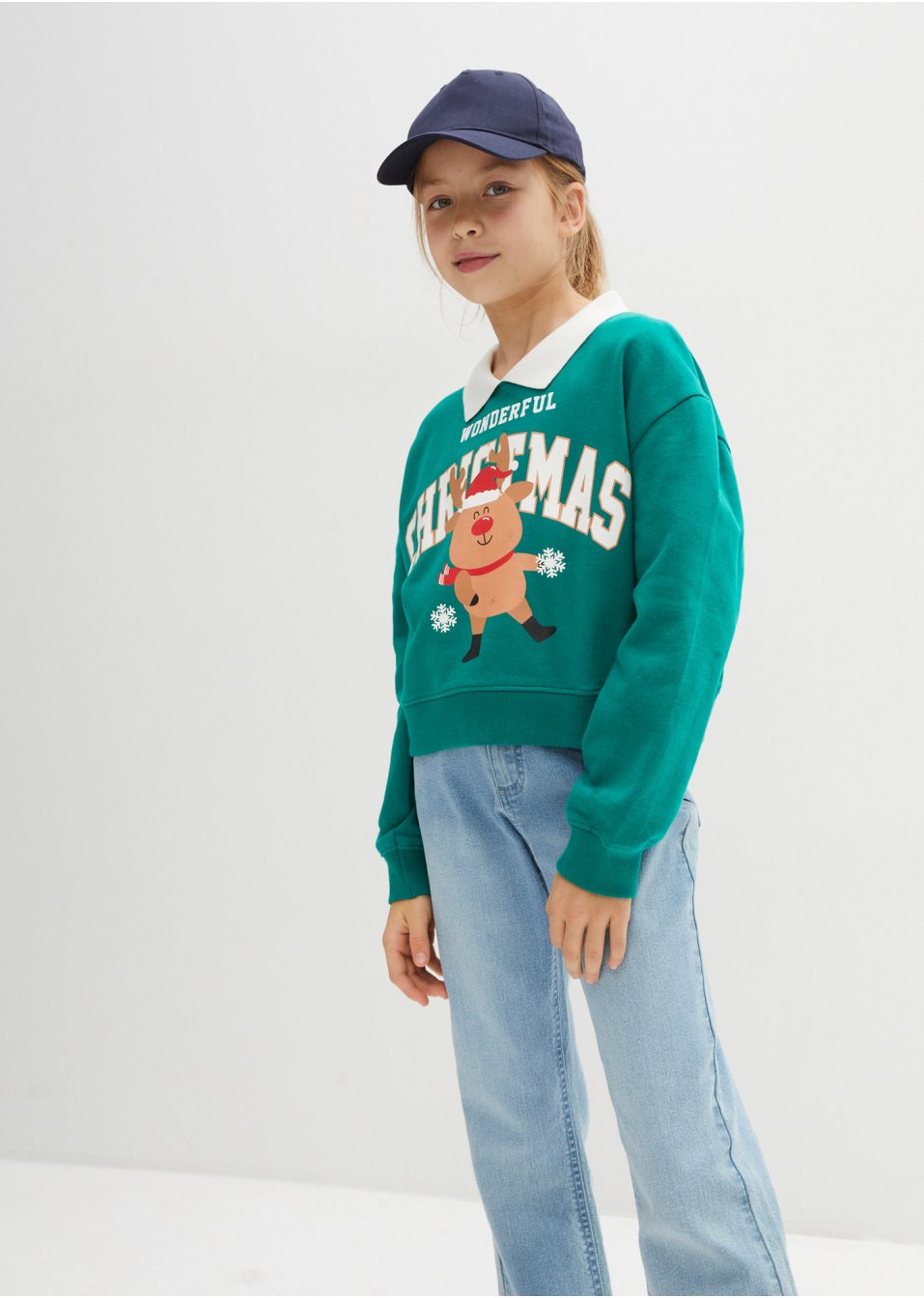 Sweat-shirt fille avec motif de Noël