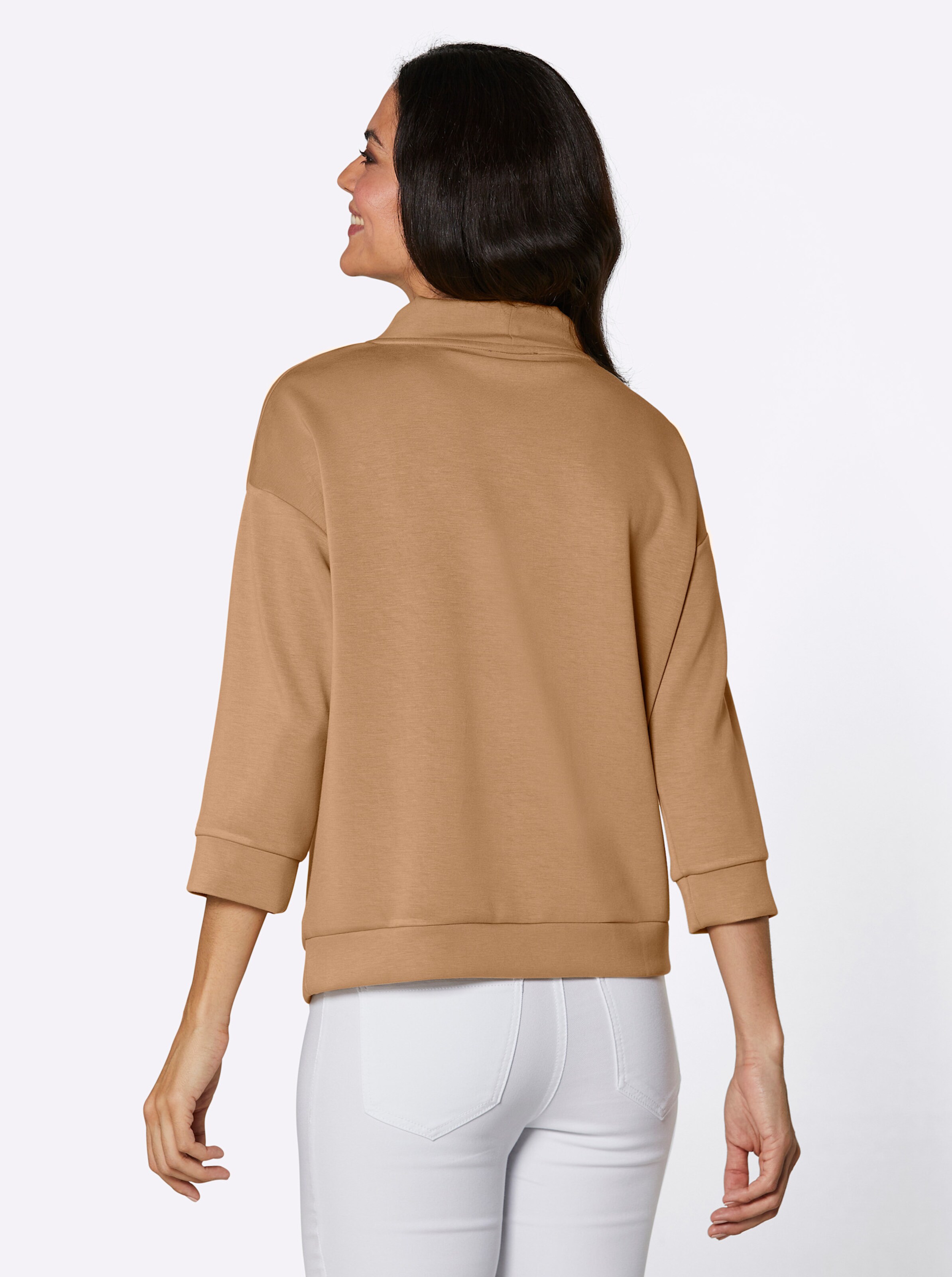 CREATION L PREMIUM Modal-Sweatshirt in camel
