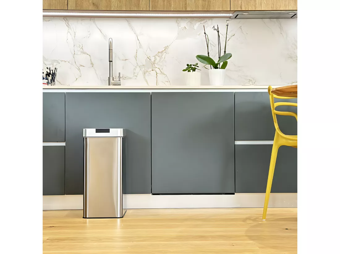 Poubelle de cuisine automatique SILVERLAKE Argent Acier inoxydable 60 L