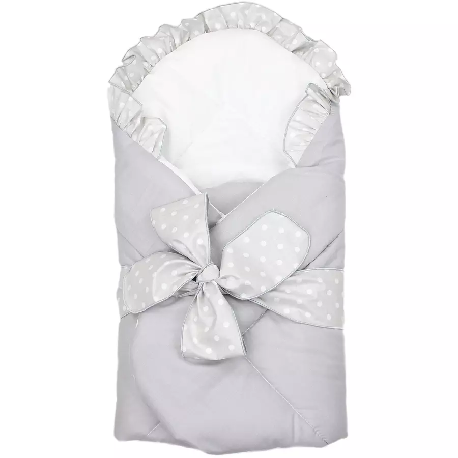 TupTam Unisex Baby Einschlagdecke mit Schleife grau
