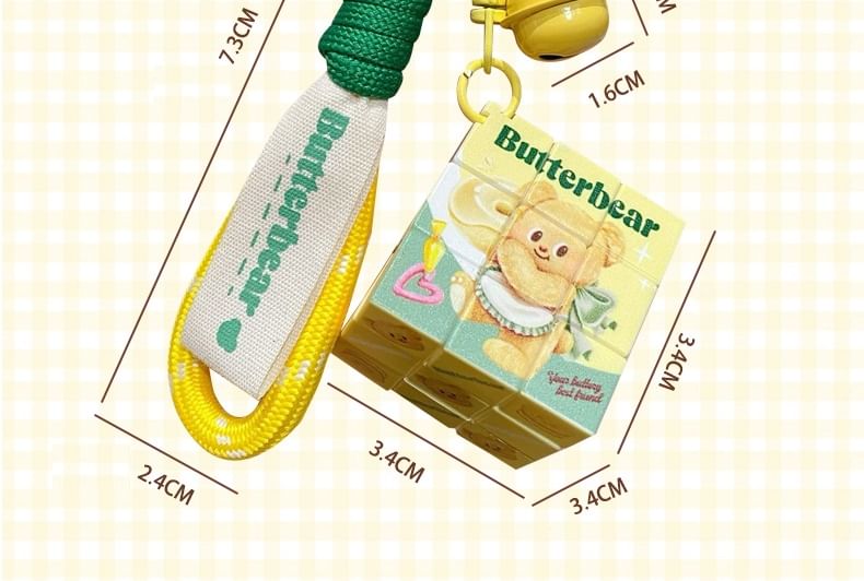 Butterbear - Butterbear Puzzelkubus Sleutelhanger