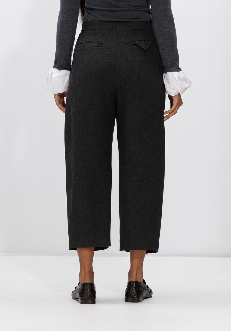 donkergrijze dorothee schumacher broeken layered coolness pants