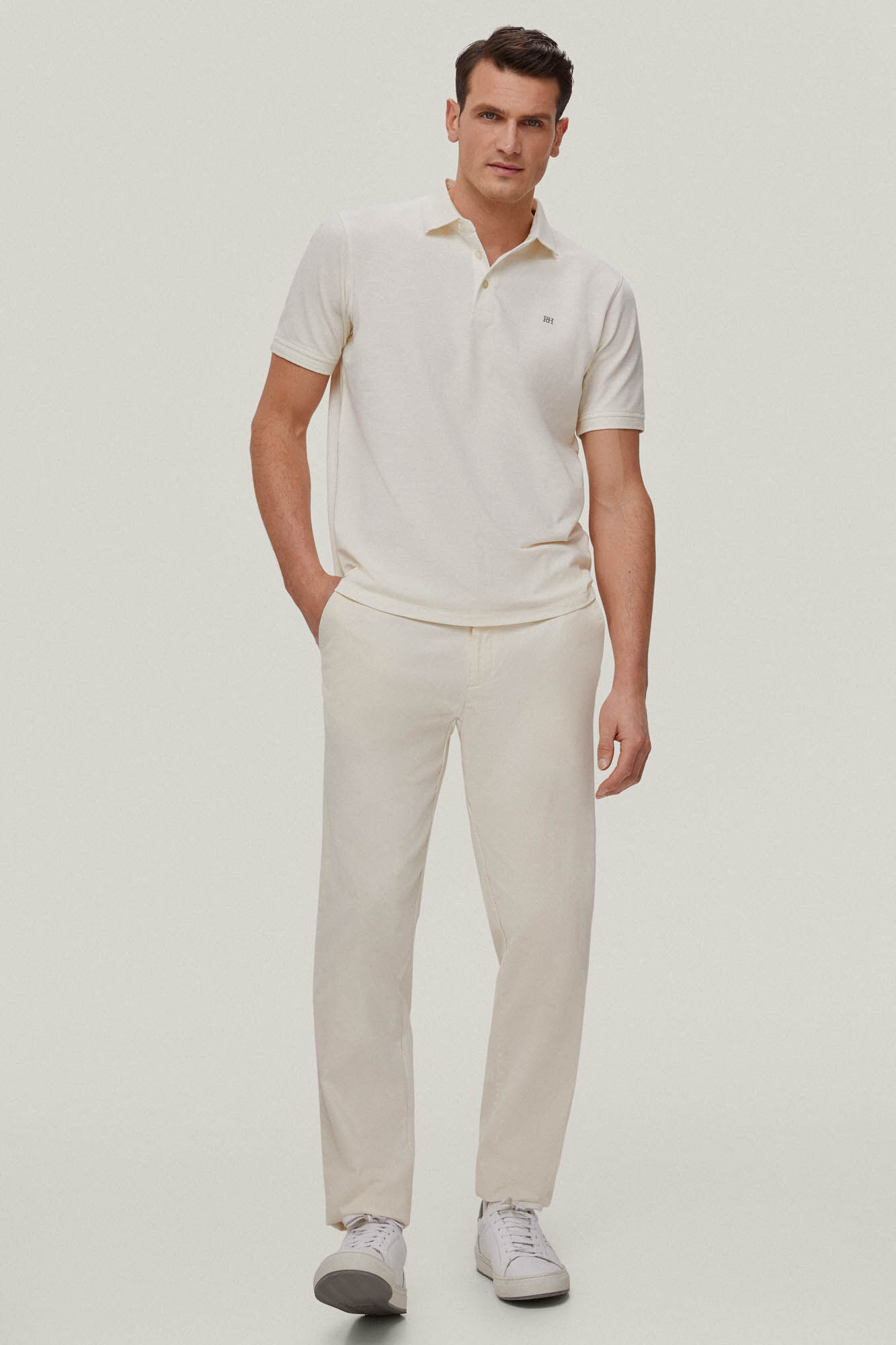 Polo piqué slub - Cru