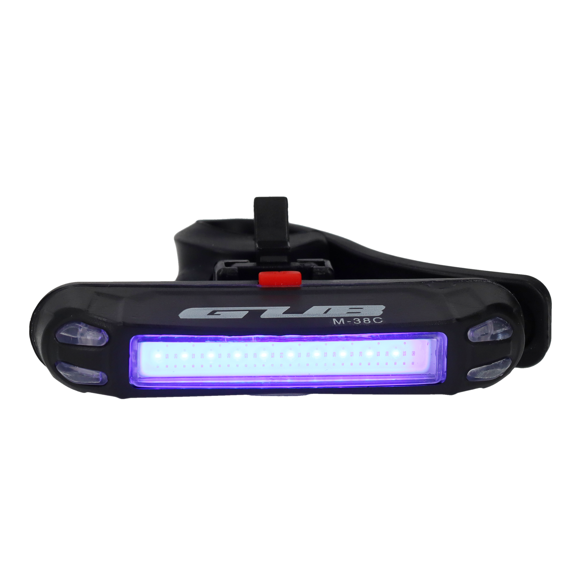Fahrrad Velo USB Warnlicht LED Rücklicht   Halterung (Wiederaufladbar) - Rot / Blau / Grün