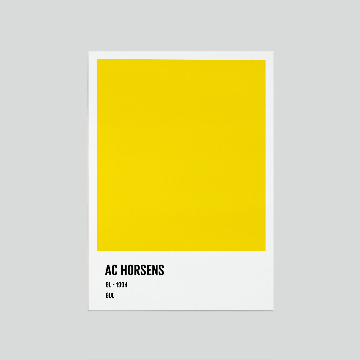 AC Horsens Plakat Gul 50x70 cm