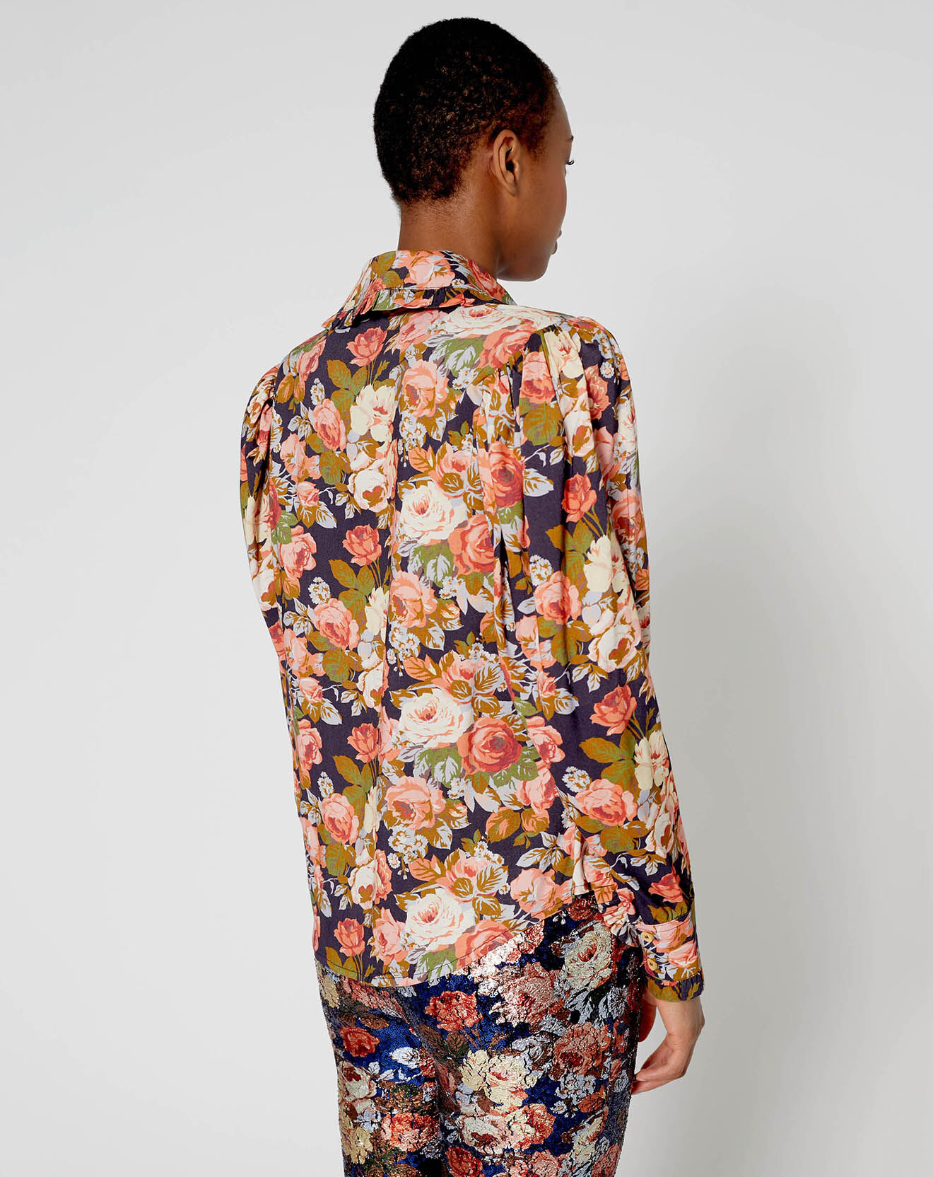 Manoush Chemise Patchwork encre