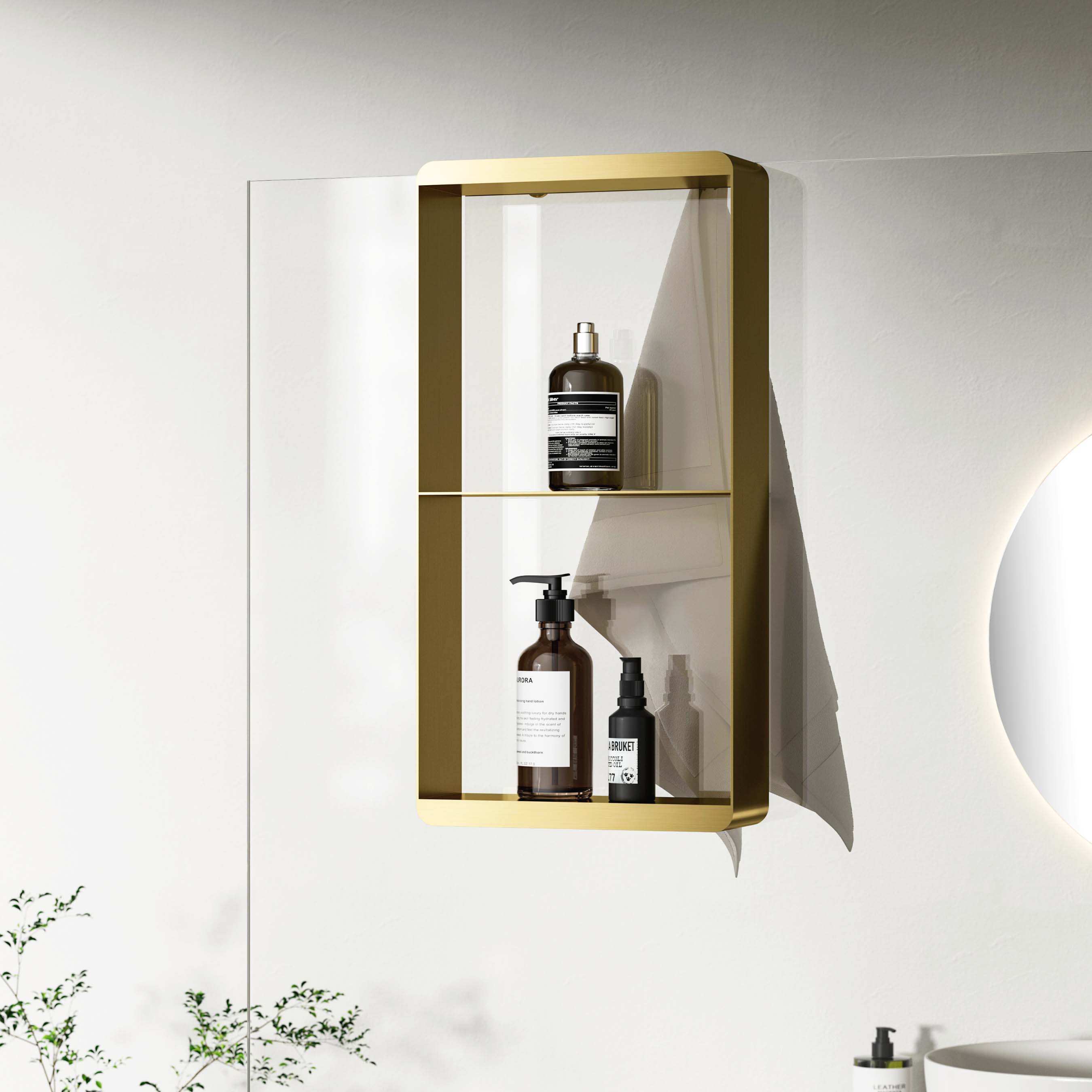 Best Design Soap Nancy doucherek 2 laags 50x25cm goud mat