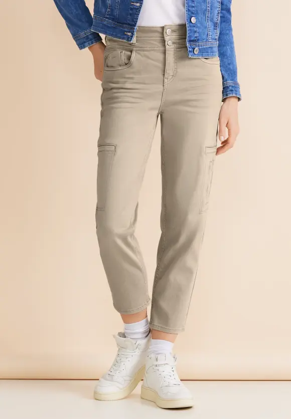 Casual Fit Cargojeans - light sand washed