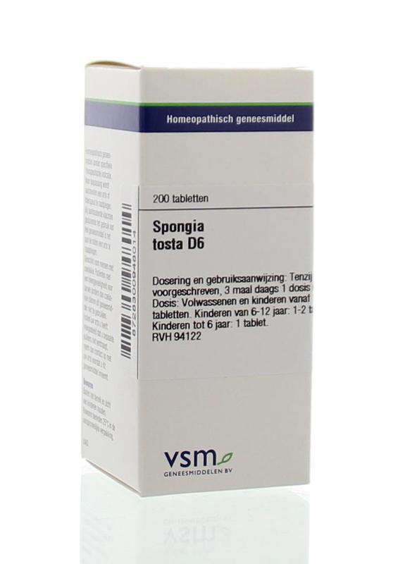 VSM Spongia tosta D6 200tab