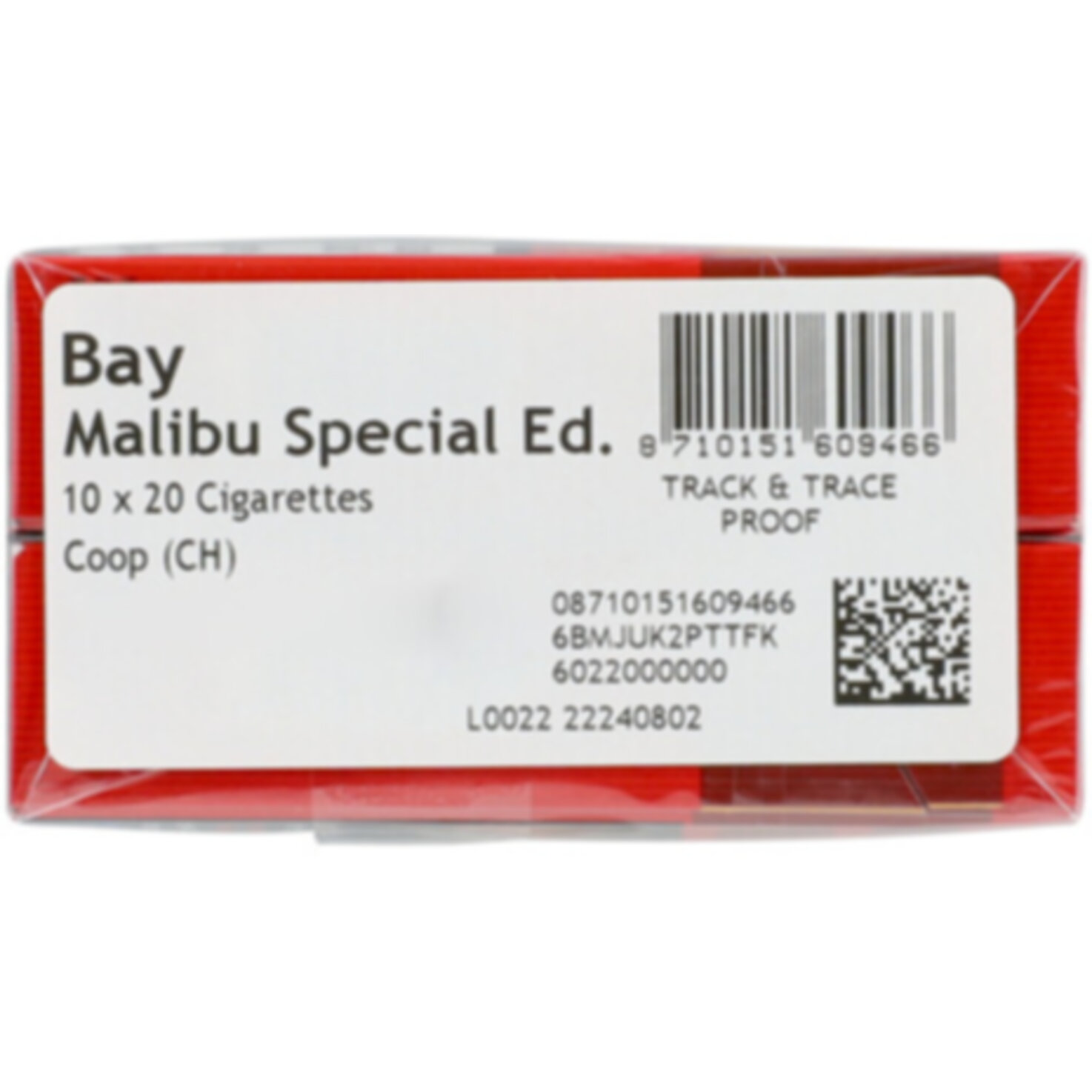 Bay Zigaretten Malibu rot Stange