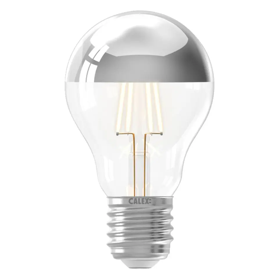 Calex LED kopspiegellamp - chromekleur - E27 - 4.5W - 470LM - dimbaar