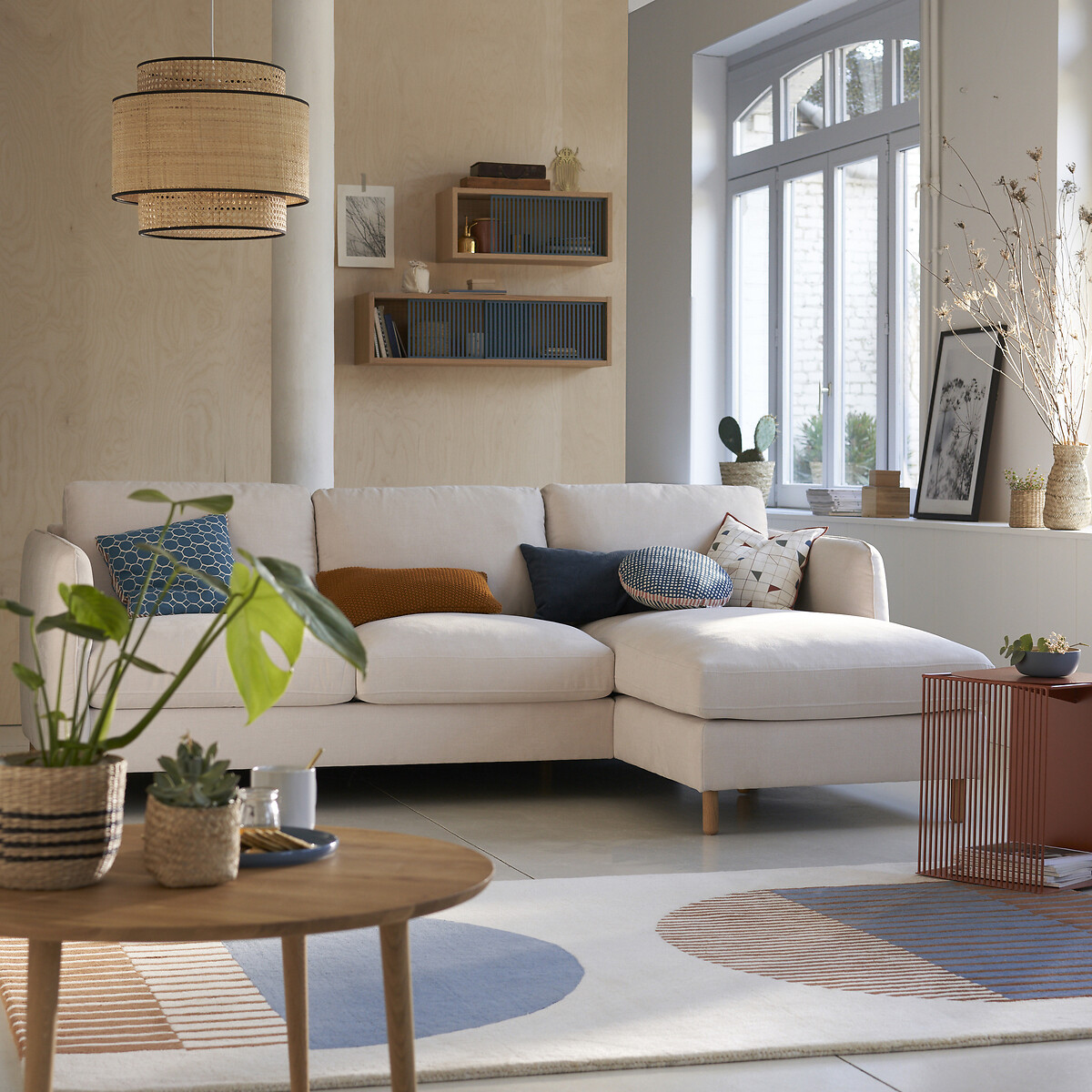 LA REDOUTE INTERIEURS<br>Mesa lateral ou de cabeceira em aço - PROMOÇÃO