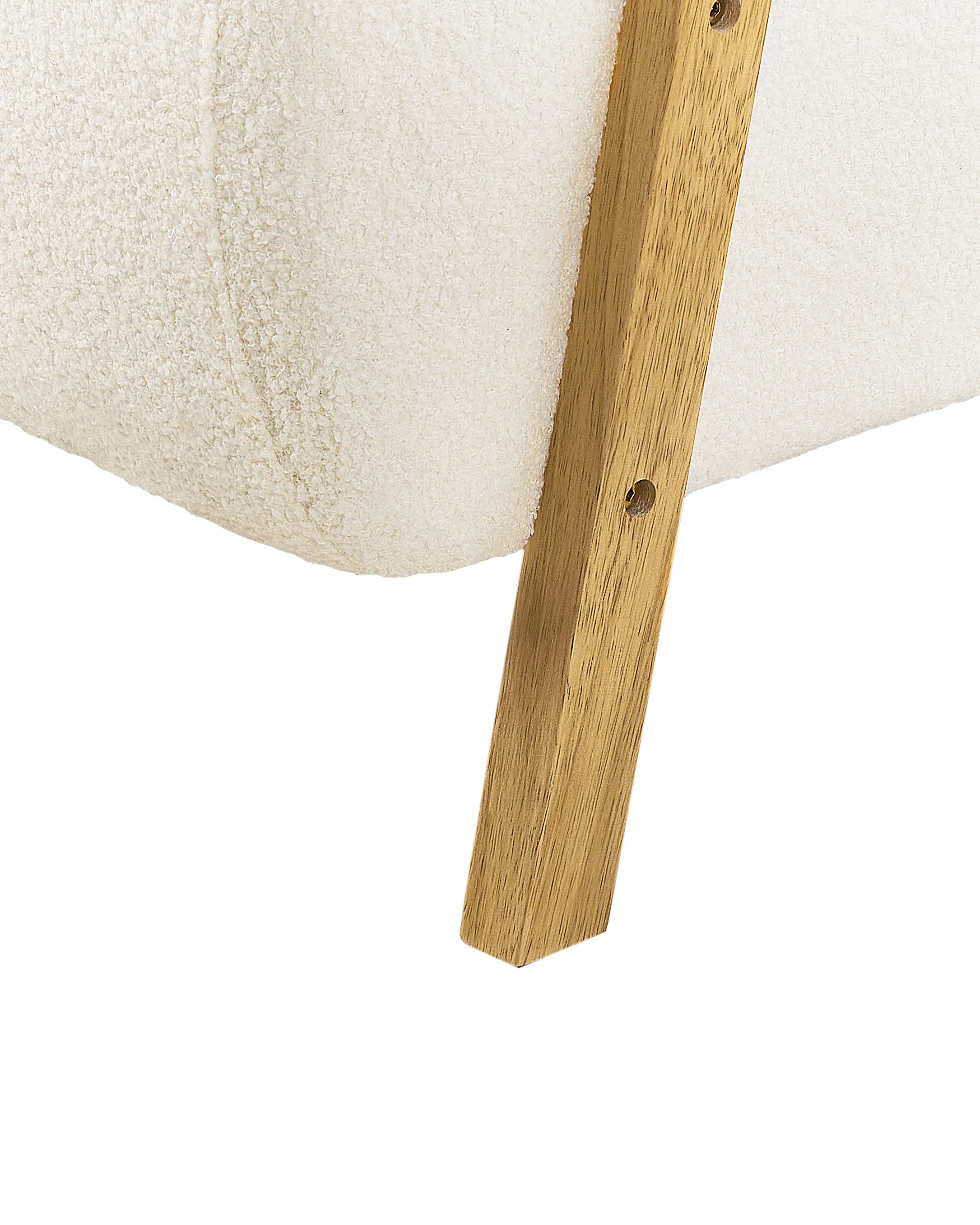 Fauteuil LESJA Bouclé Lichtbeige