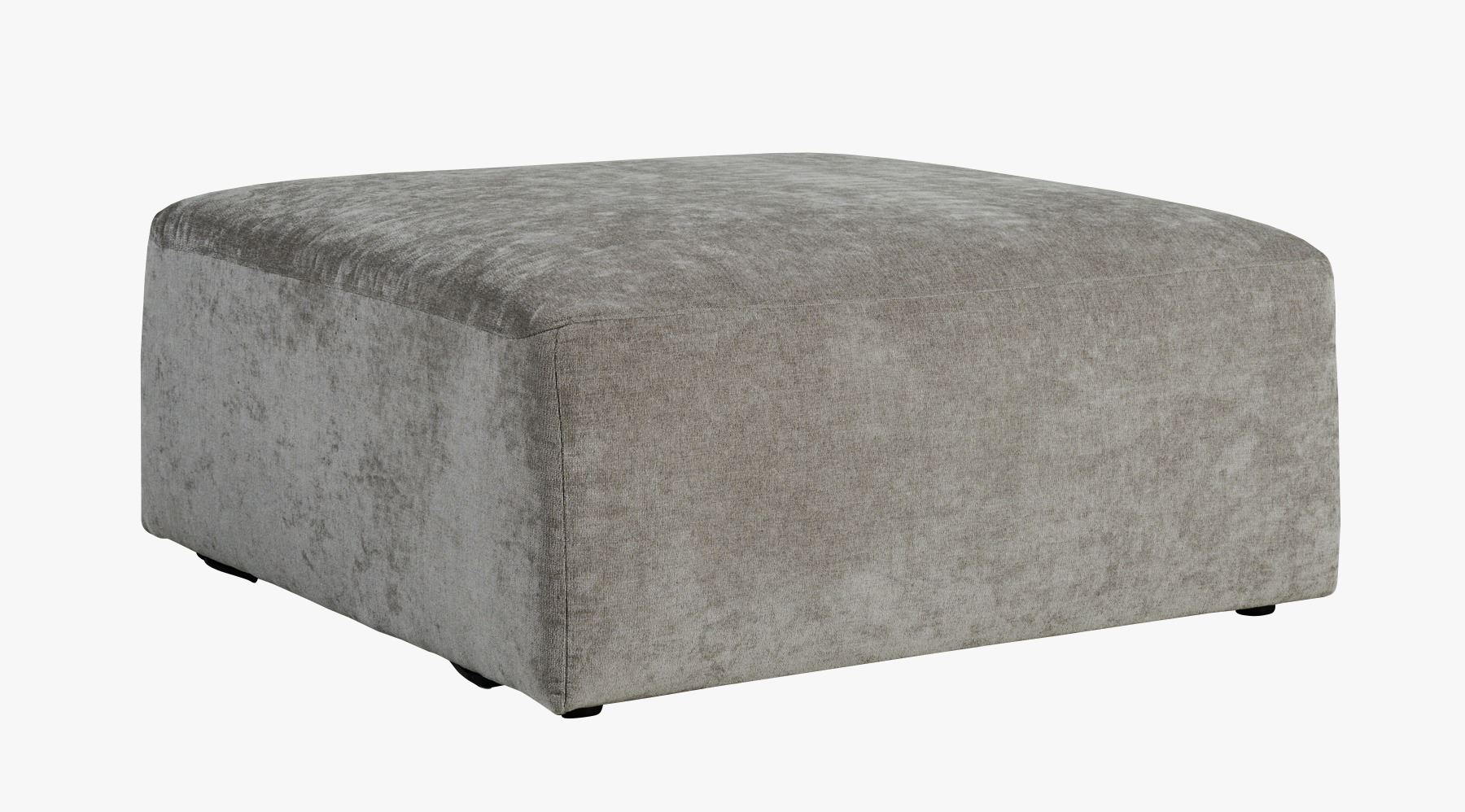 Modulsofa puff grå - 93x93x44 cm