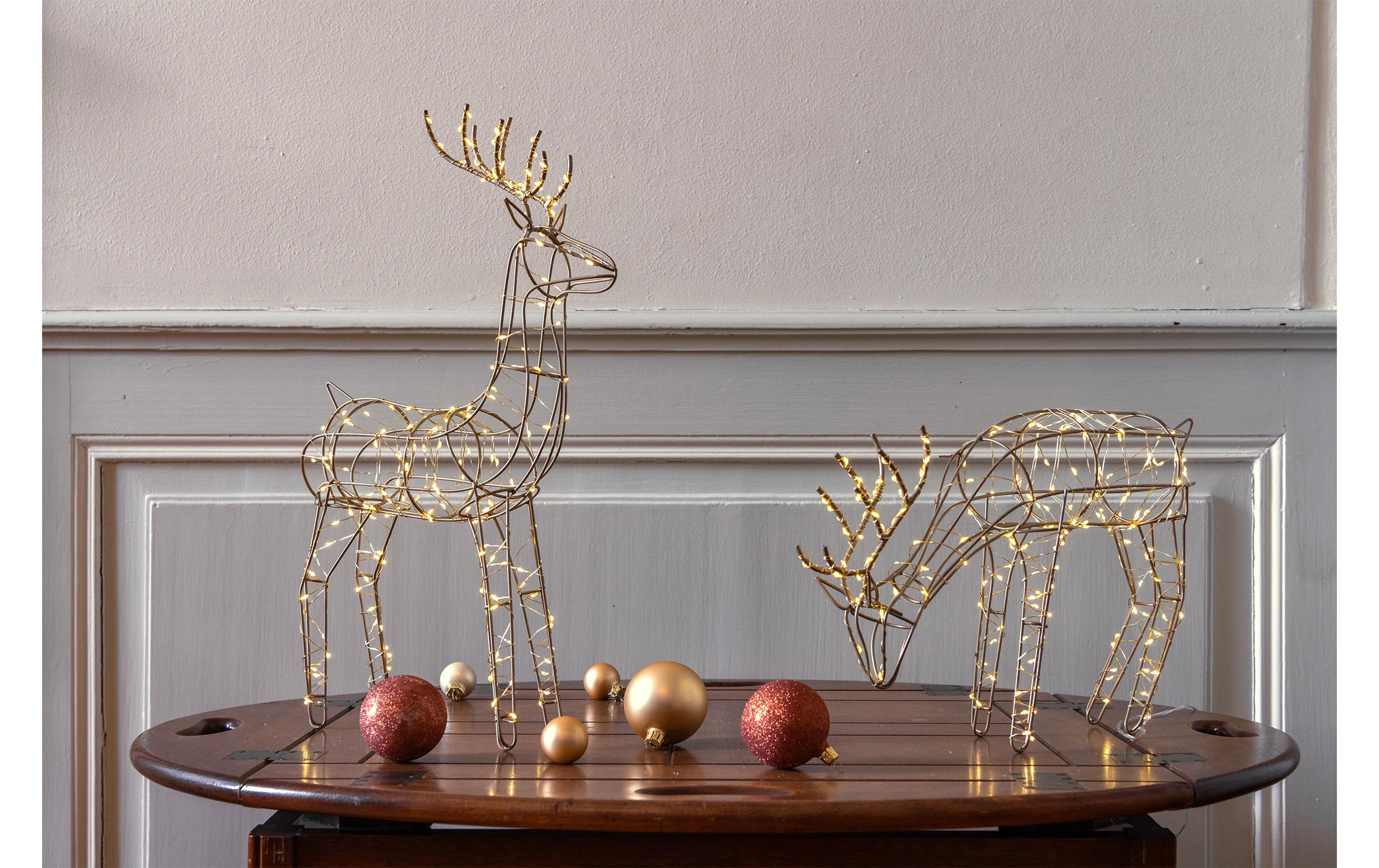 LED-Figur Rentier Finley, 180 LED, 47.5 cmWeihnachtsdekoration für den Innenbereich