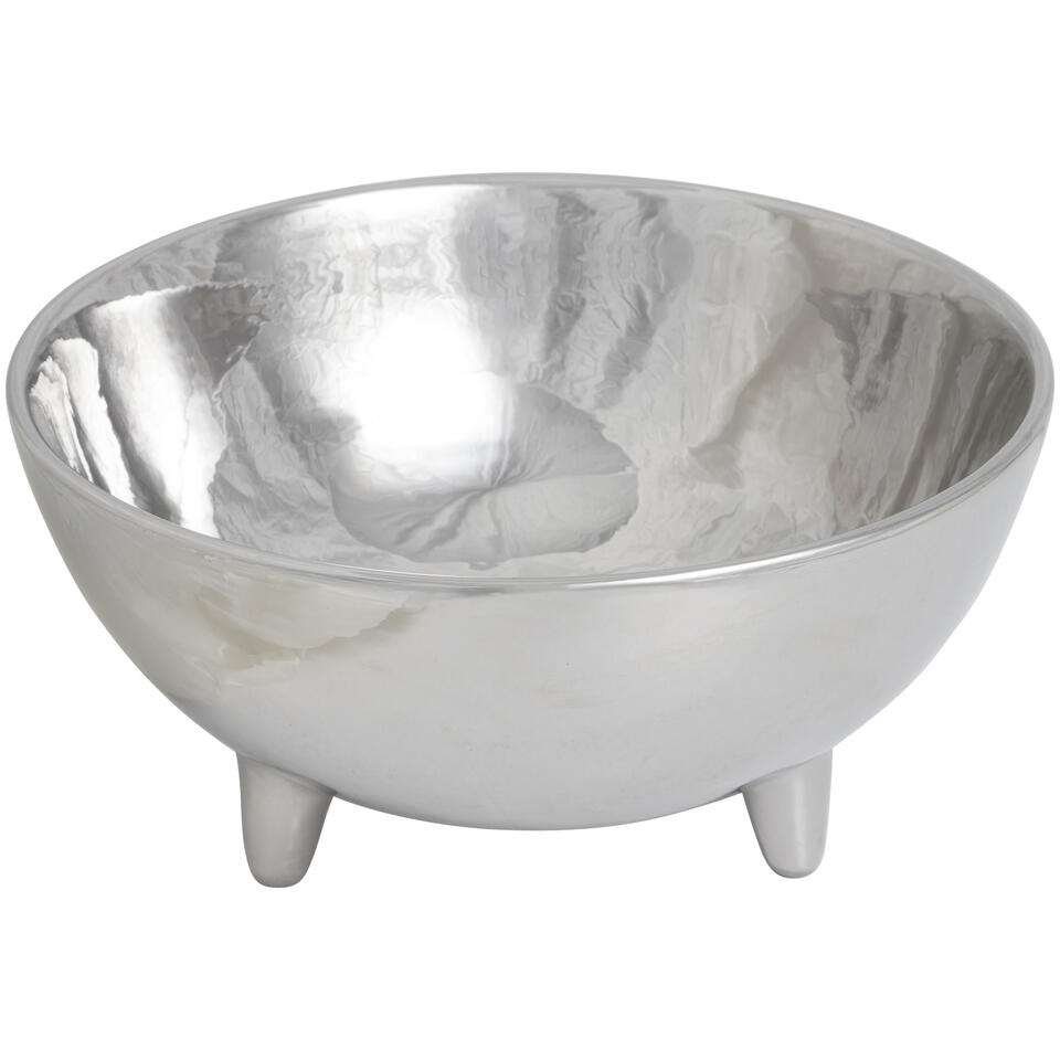 Schaal Op Voet Zilver - ø25 cm