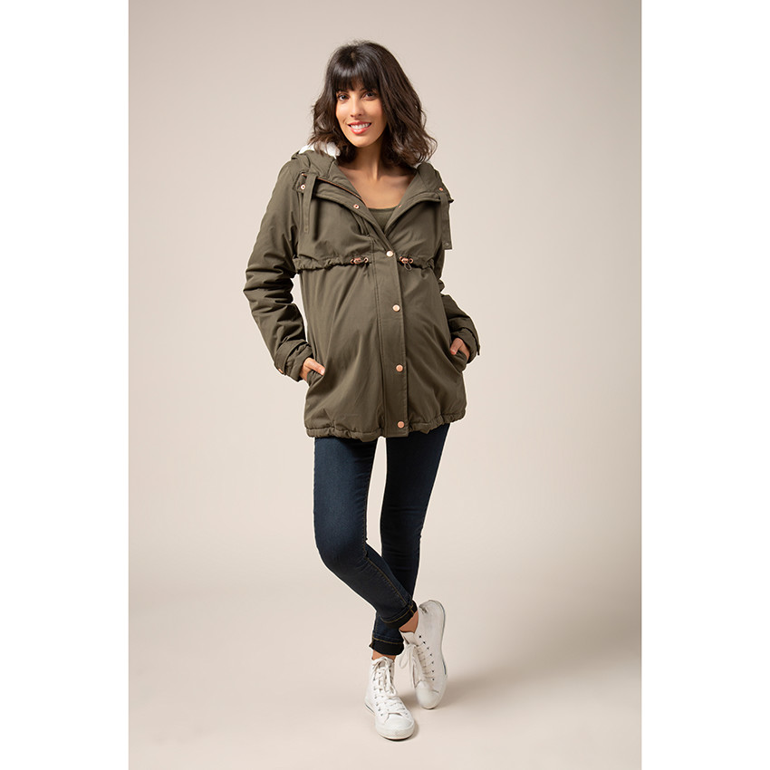 Parka de grossesse évolutive doublée sherpa