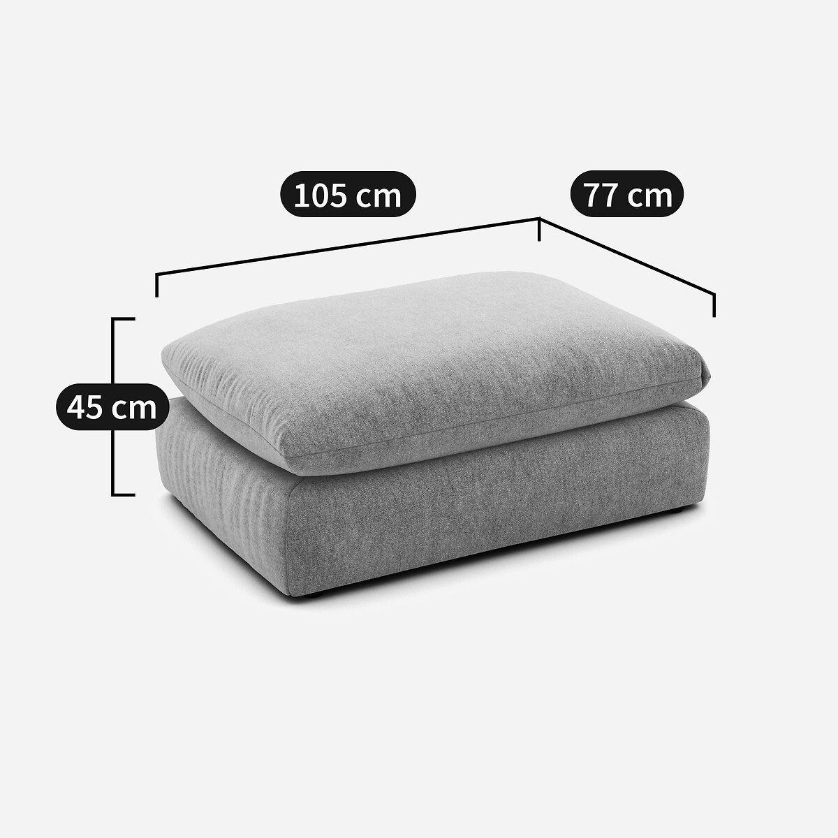 LA REDOUTE INTERIORS<br>Puf modular em poliéster Malo