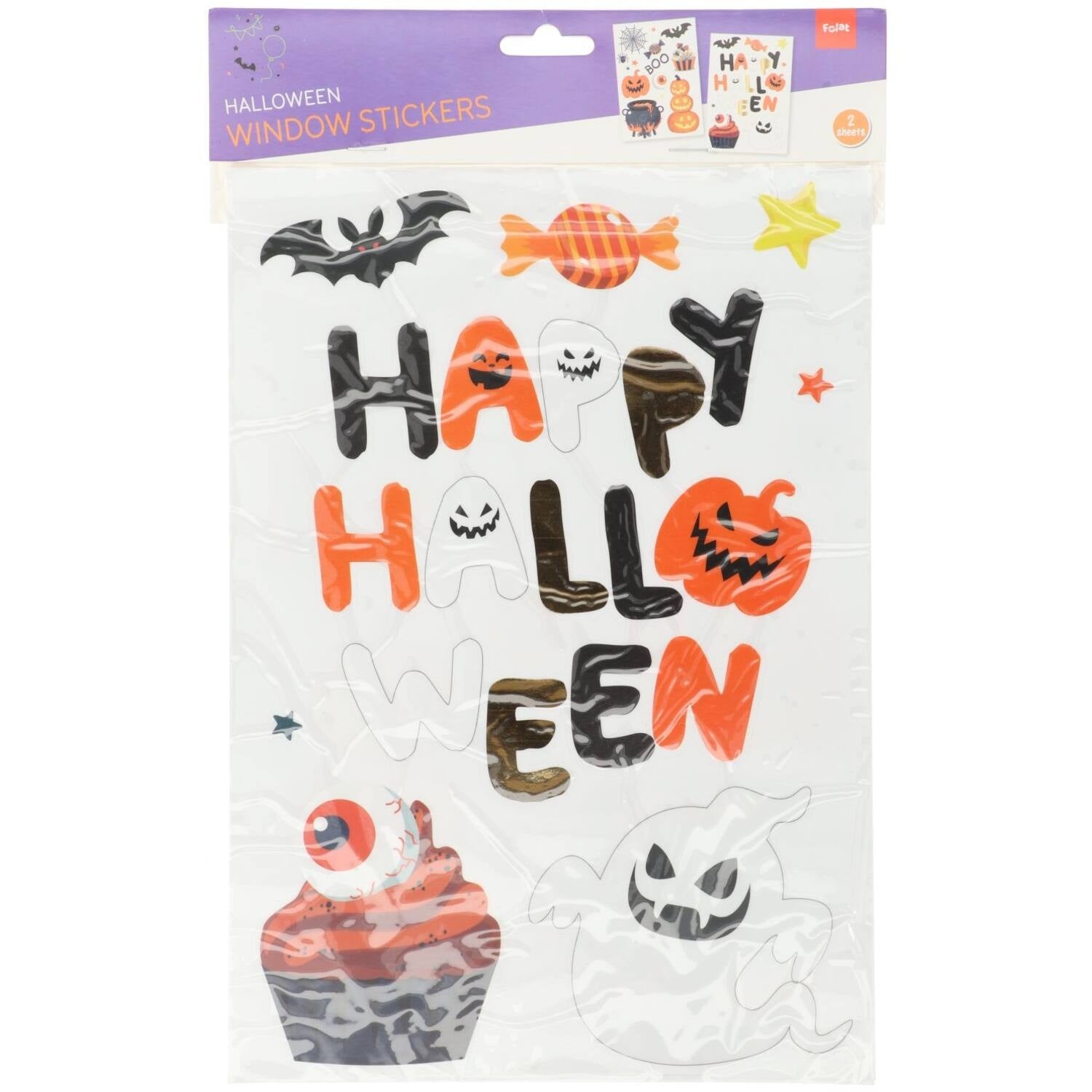 Halloween Raamdecoratie stickers Treat