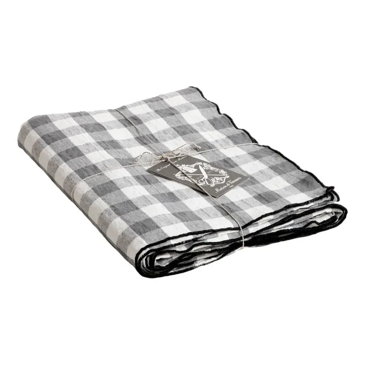 Maison de Vacances Nappe rectangulaire Bourdon toile mimi | Vichy Ardoise