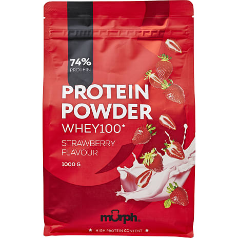 Proteinpulver m. jordbærsmag