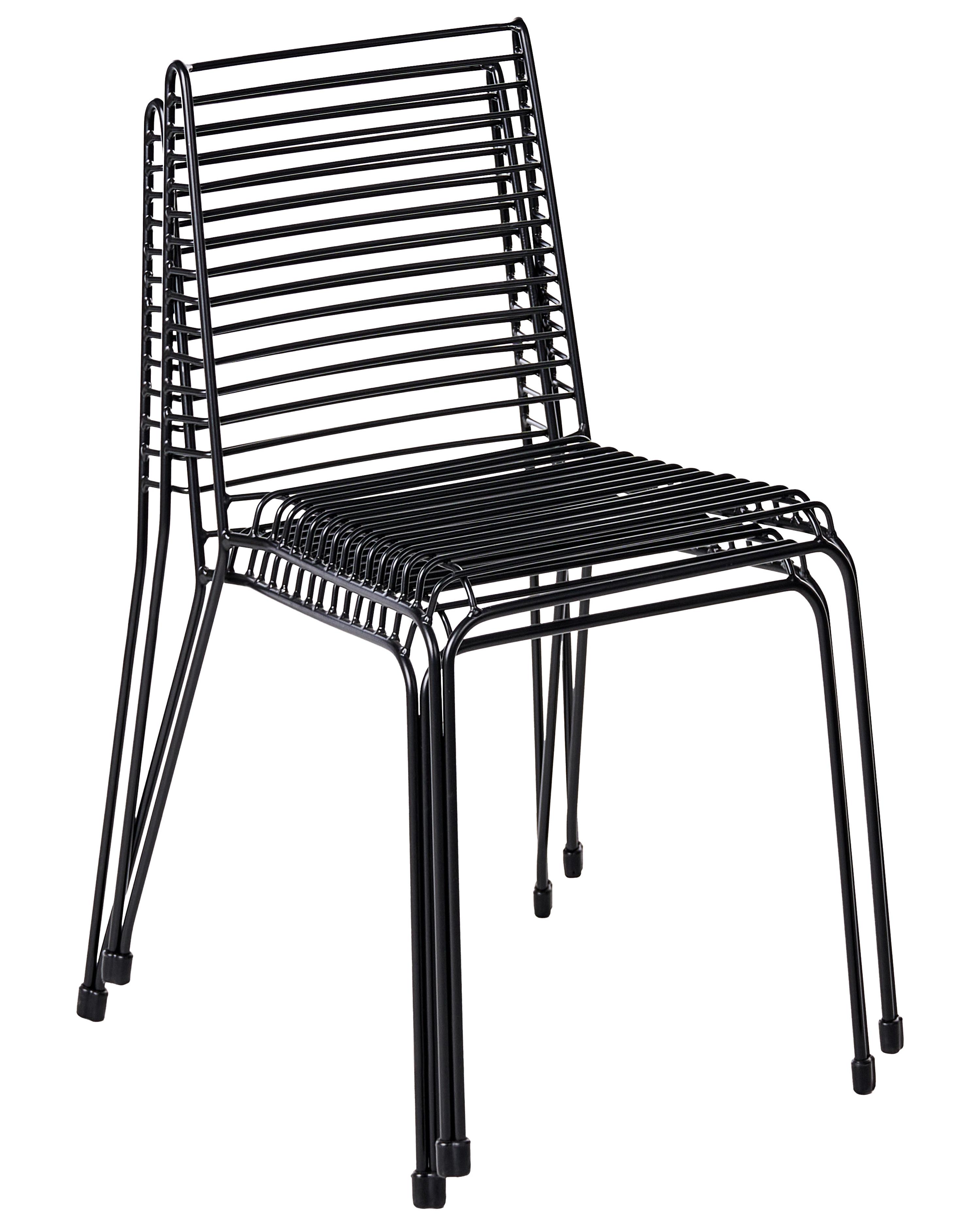 Set van 2 tuinstoelen CHIEVE Metaal Zwart