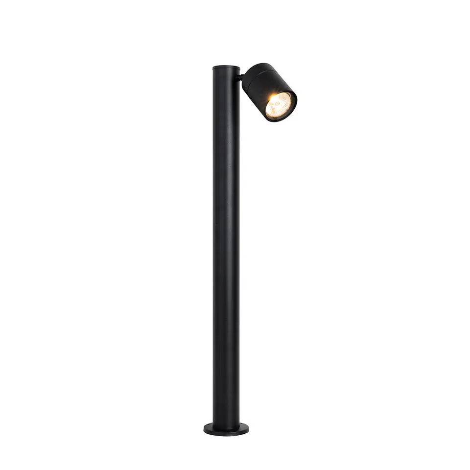 Qazqa staande buitenlampen solo zwart gu10