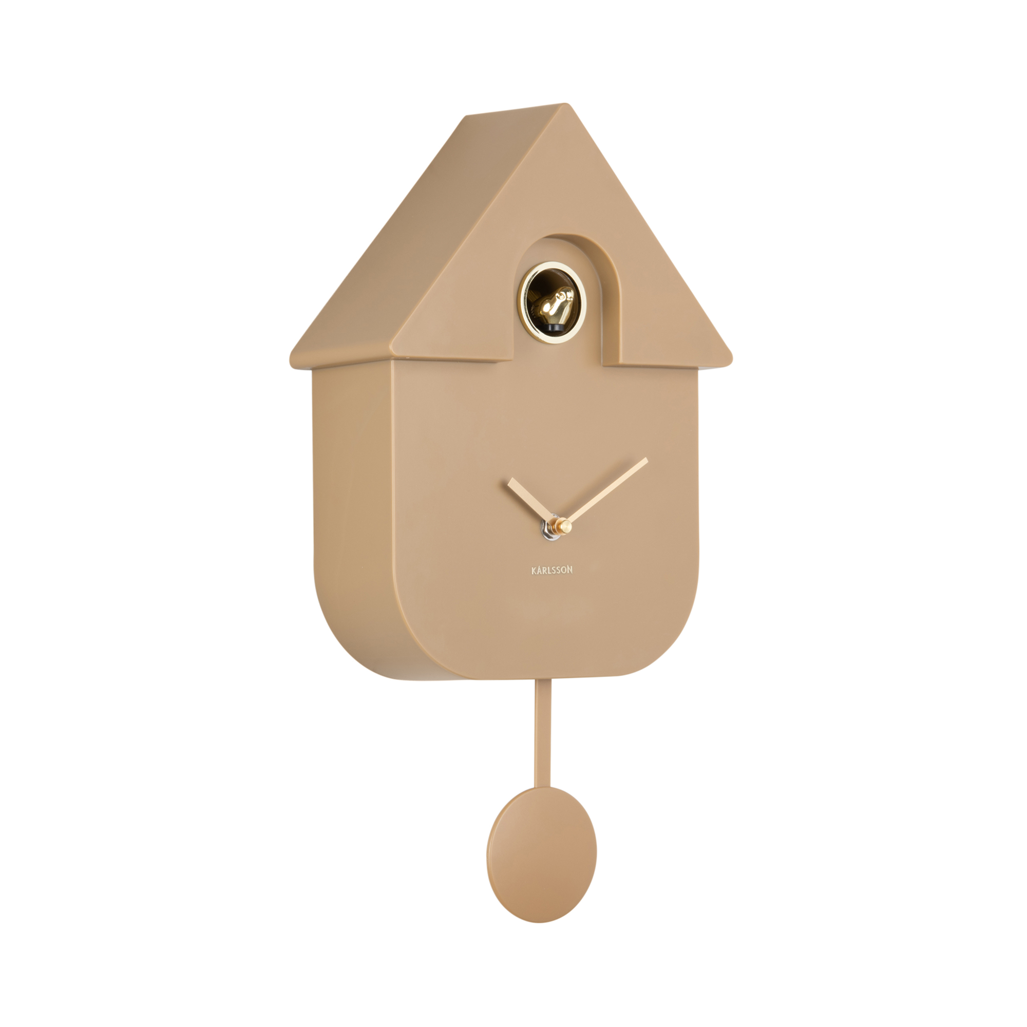 Wandklok Modern Cuckoo Oro Mokkabruin