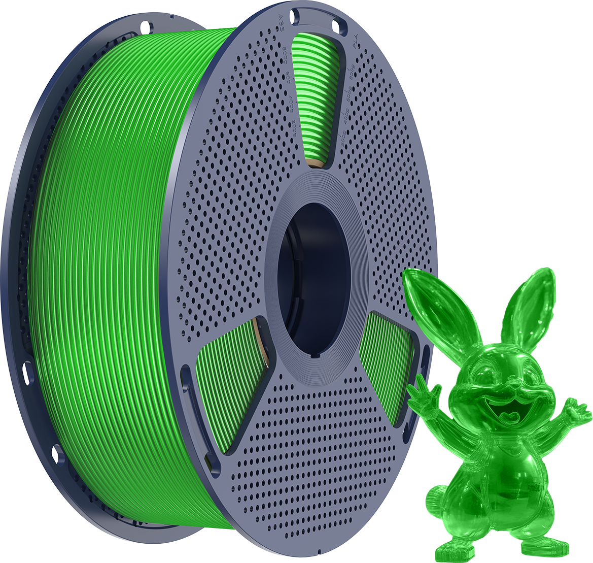 SUNLU  PVB Transparent Green, 1,75 mm / 1000 g    Filament für makellos glatte, keramikähnliche Oberflächen in Transparent Green