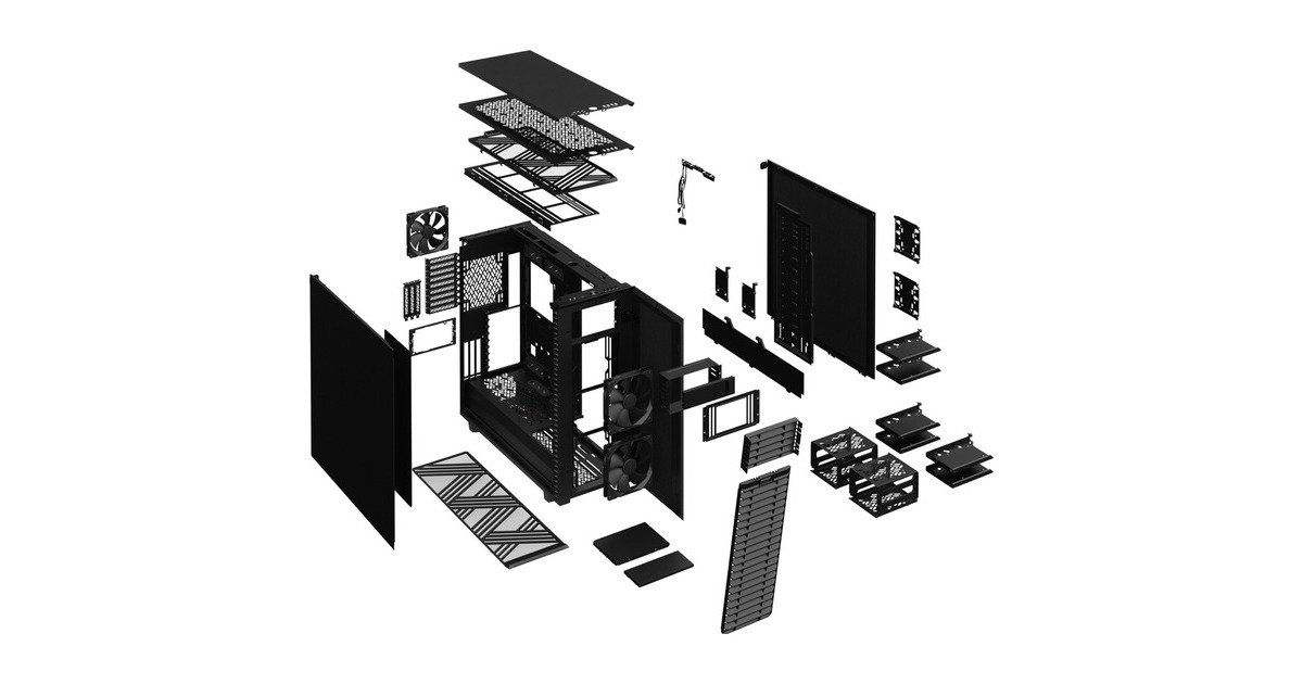 Fractal DesignDefine 7 XL big tower behuizing  (Zwart | 4x USB-A | 1x USB-C)