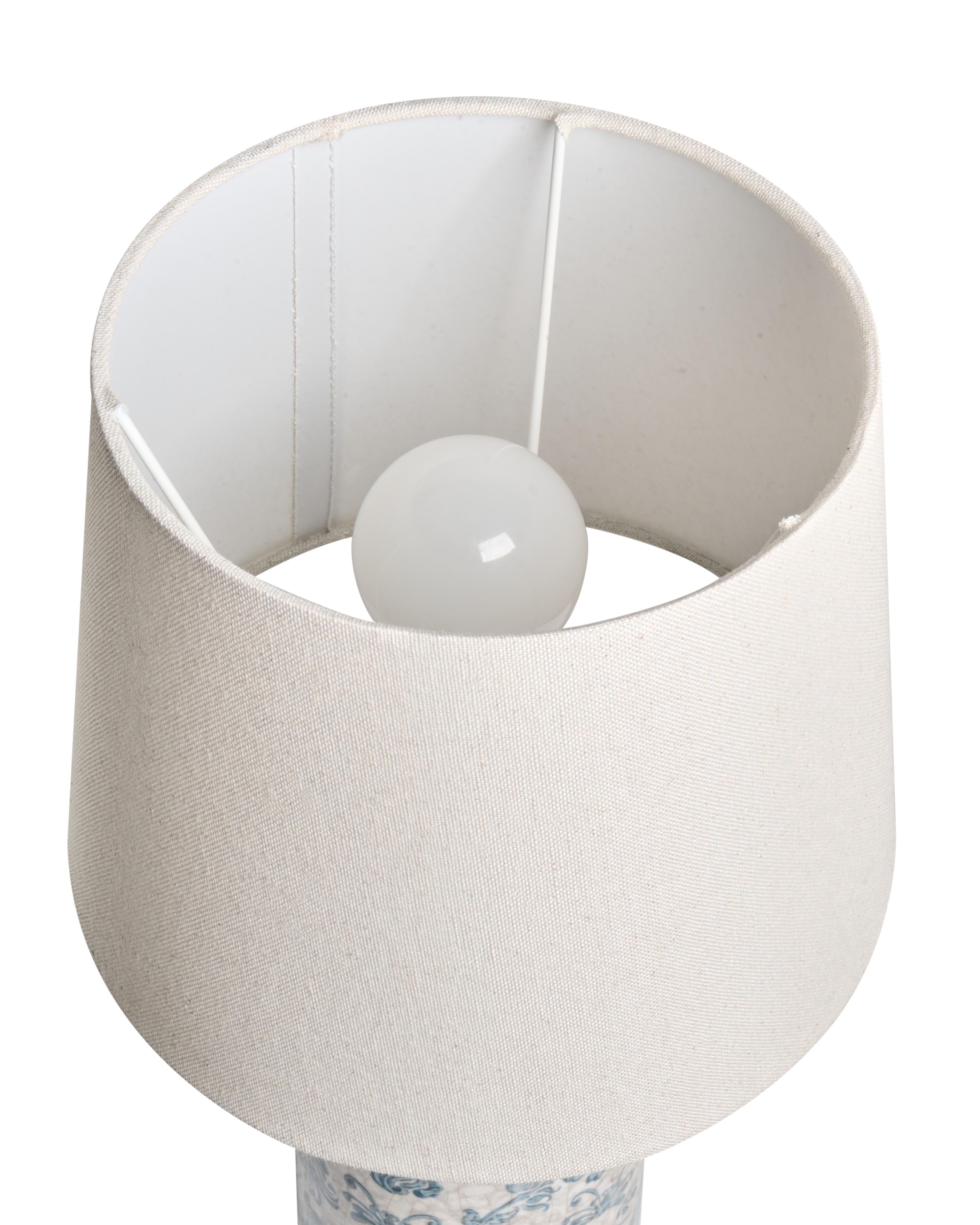 Tafellamp LEMPA Keramiek Wit/blauw