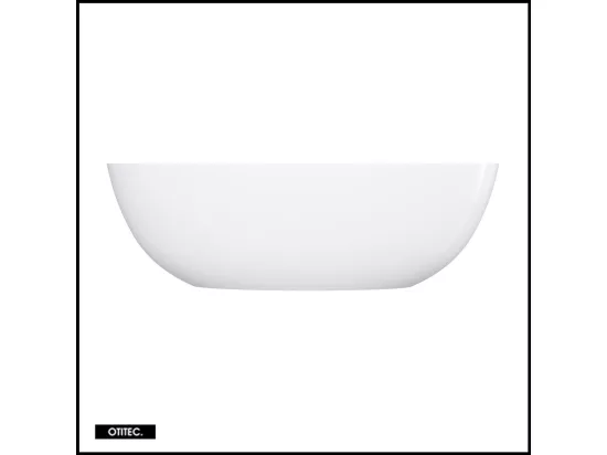 Baignoire Îlot - 148 x 75 cm - SHELL - BLANC BRILLANT - avec SIPHON INCLUS