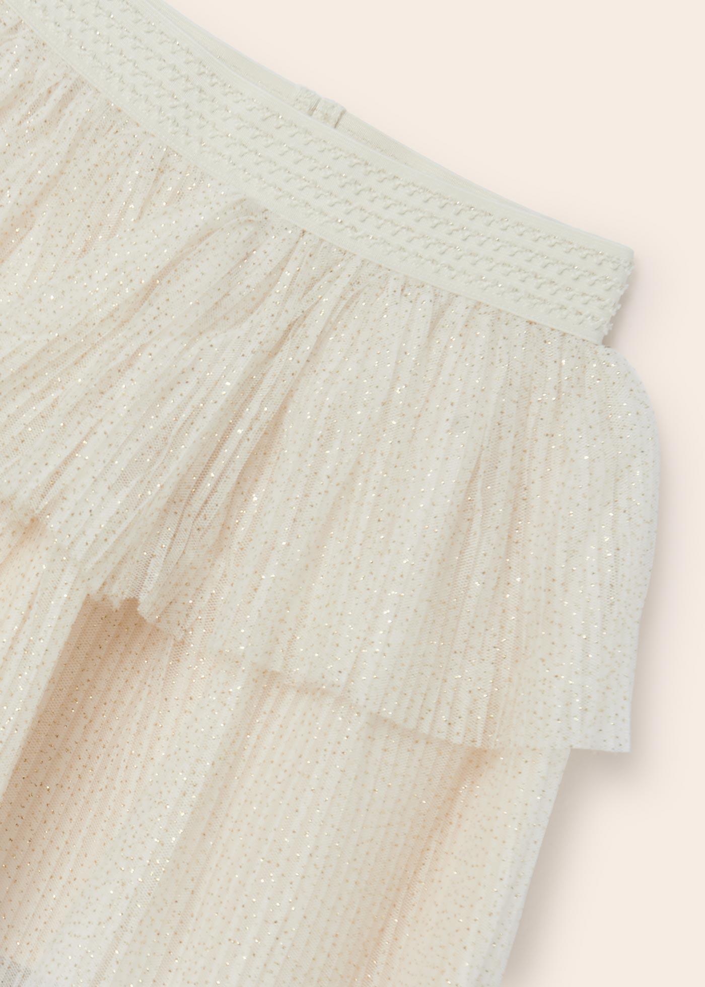 Saia de tule plissada para meninas