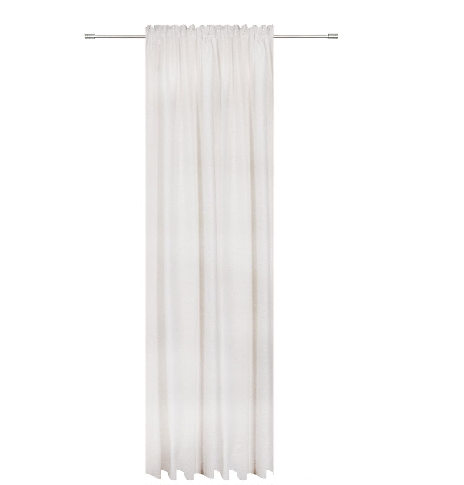 my deco Schlaufenvorhang DOT 135 x 300 cm weiss